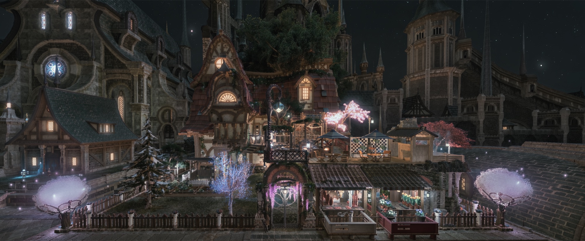 The grounds and exterior of Pogwarts Castle, Empyreum Ward 4 Plot 60